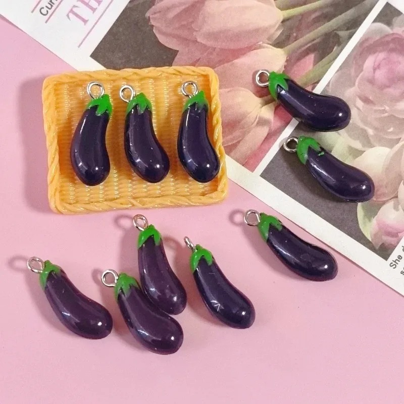 10 adet 3D simüle patlıcan reç - Resin Crafts Diy incelemesi ve fiyatı